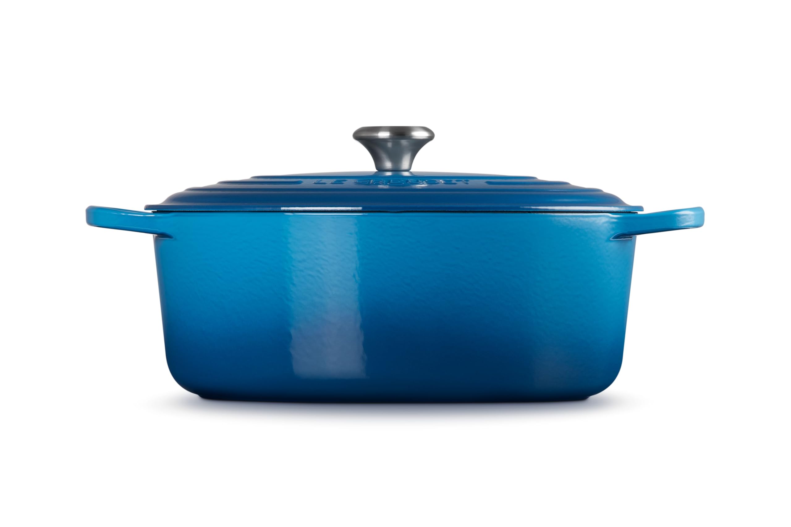 Le Creuset Enameled Cast Iron Signature Oval Dutch Oven 8 Quart – Marseille Blue | Premium Cookware for Braising, Roasting & Baking | Perfect for Family Dinners & Entertaining