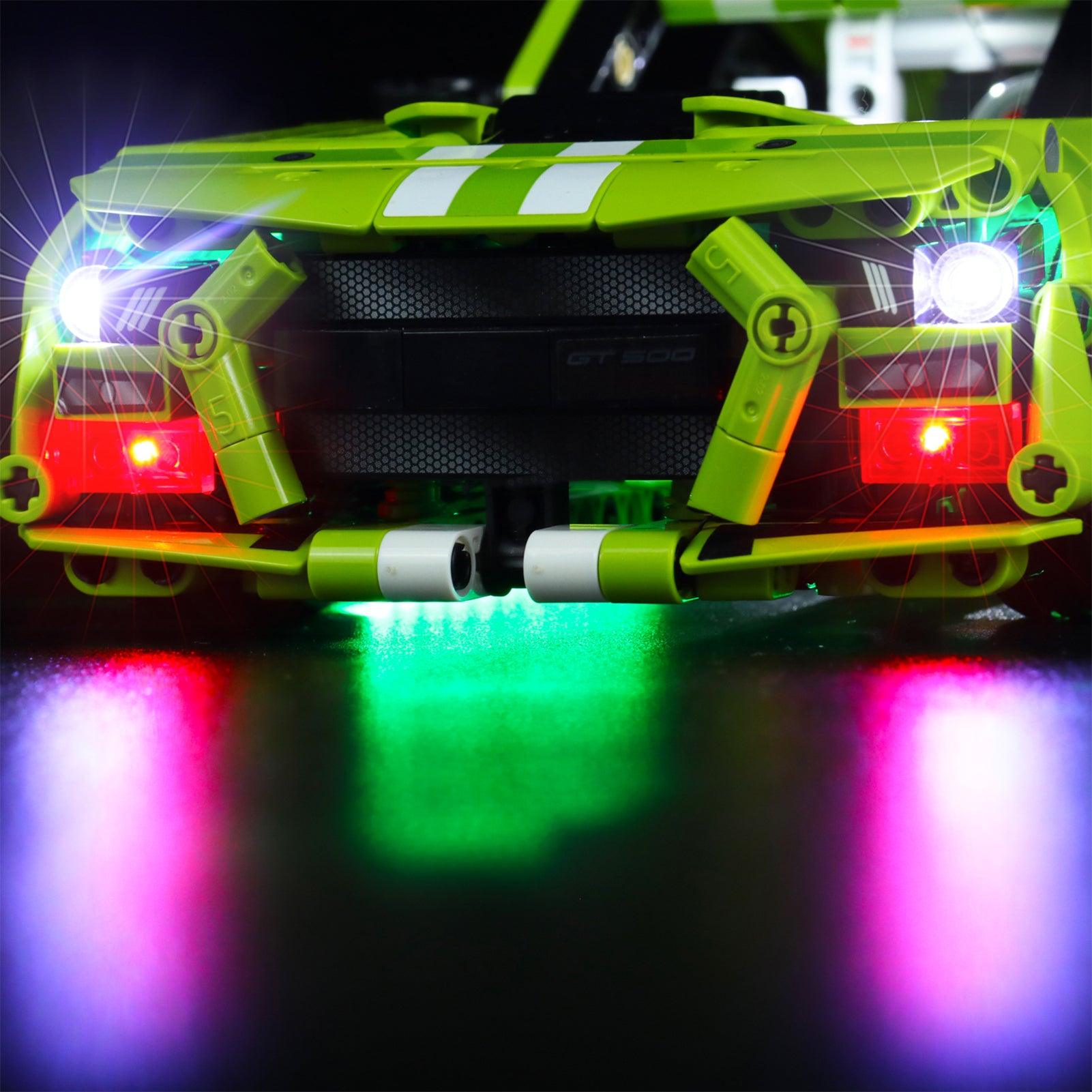 Best Light Kit for Lego Speed Champions Ford Mustang GT500 Shelby 42138 – DIY LED Lighting Set for Model Cars – Perfect for Display, Gifts & Nighttime Showcase