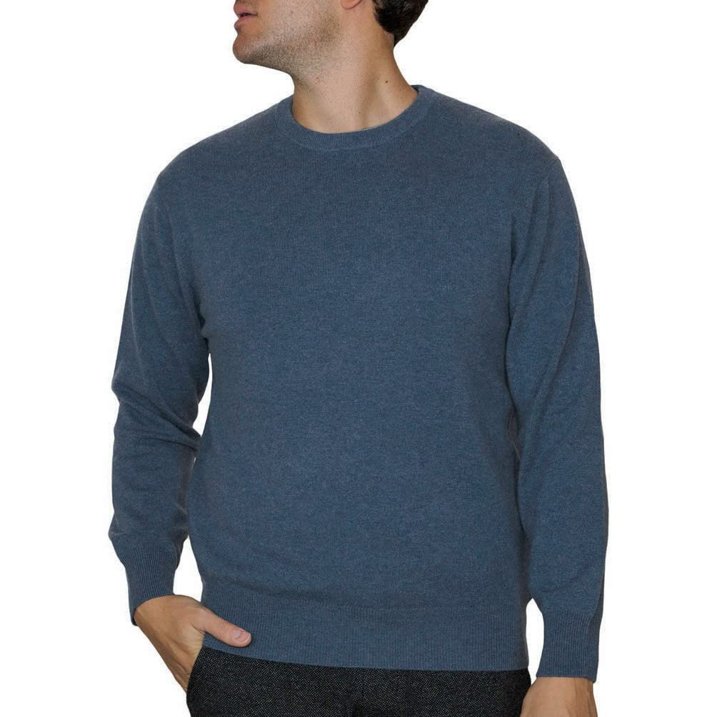 Premium Men's Cashmere Sweater - Soft Round Neck Pullover for Winter, Fall & Layering | Warm & Comfortable Knitwear for Casual, Office & Travel