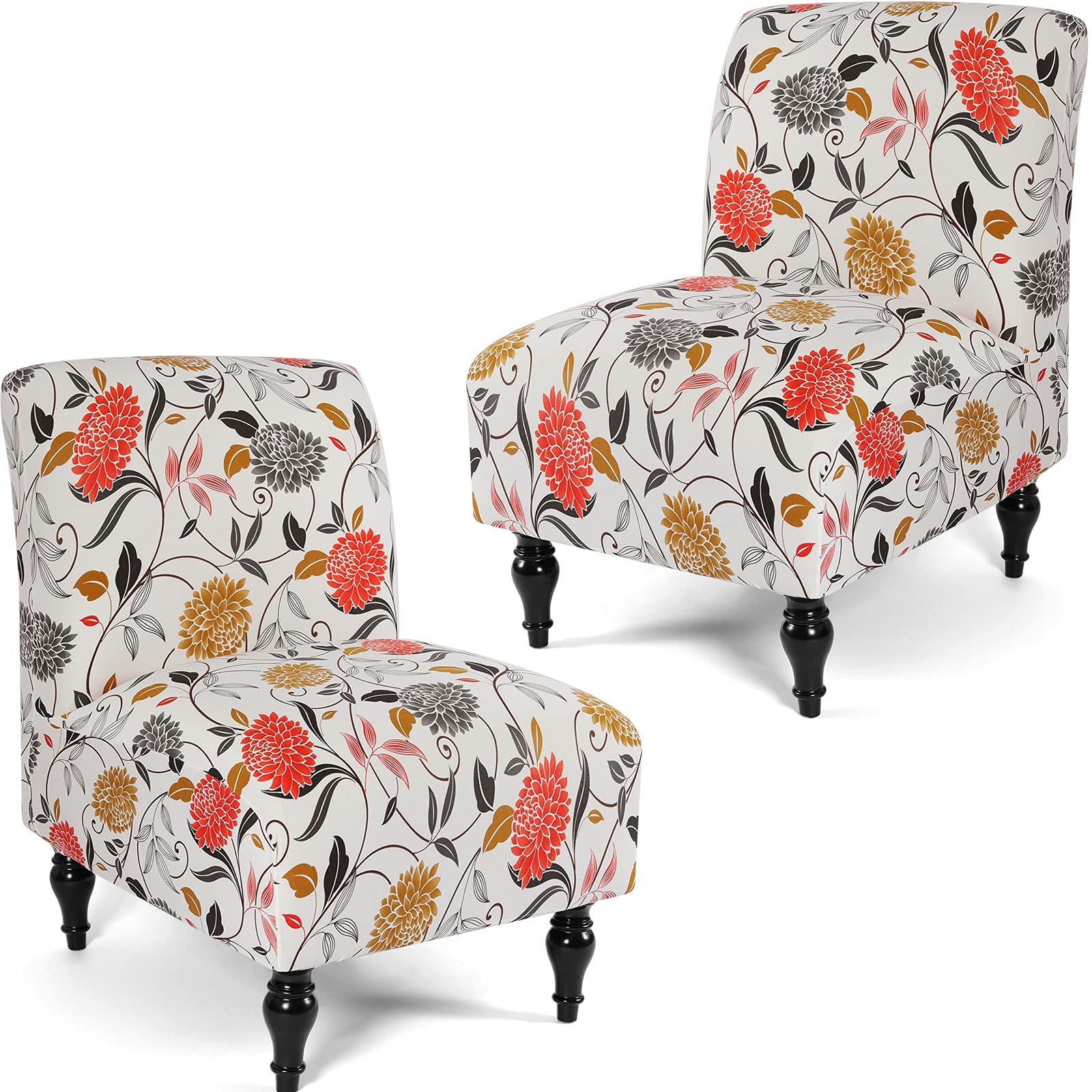 Liykimt Armless Accent Chair Slipcover - Stretch Spandex Furniture Protector, Washable & Removable Cover for Slipper Chairs - Perfect for Living Room, Dining Room & Hotel Decor