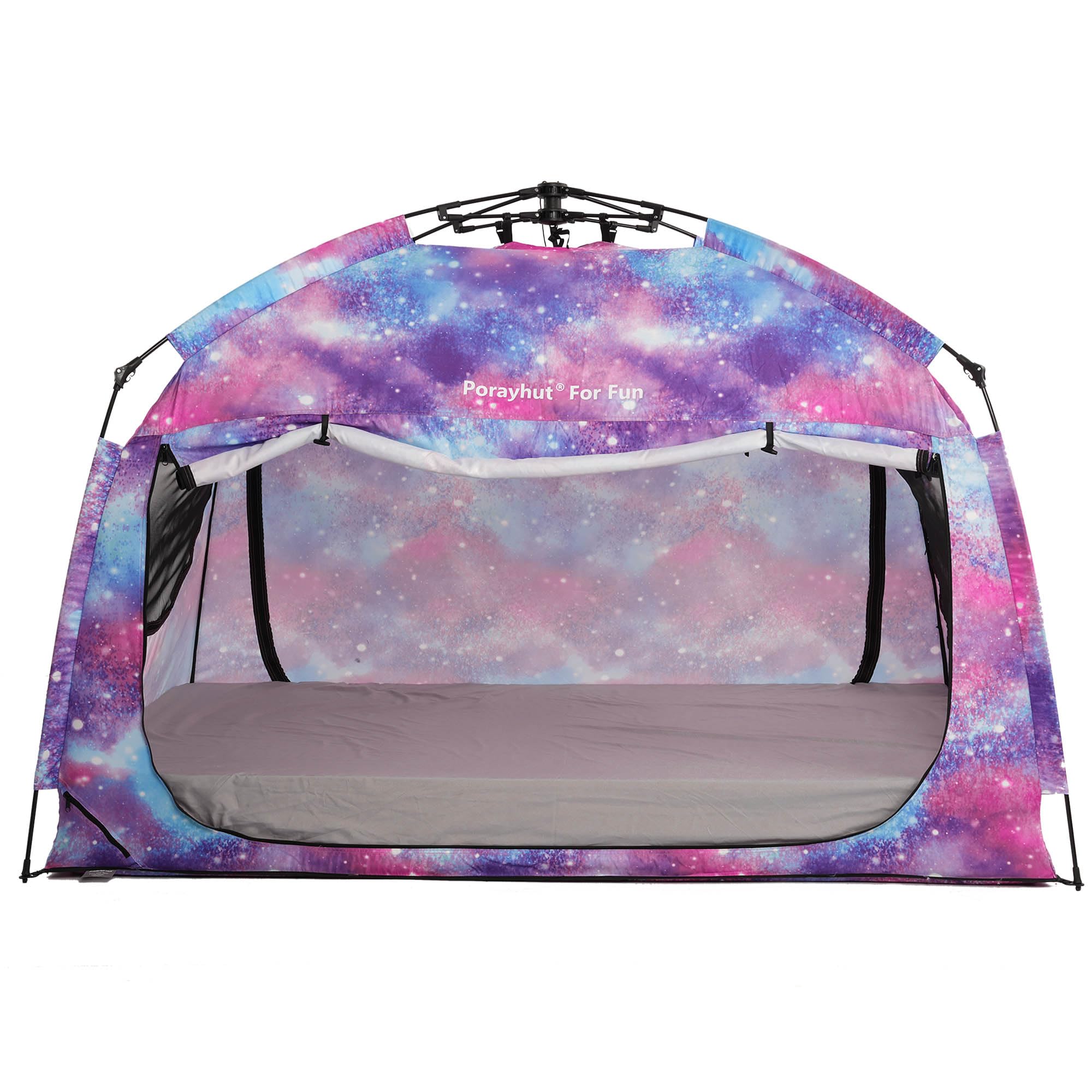 Instant Privacy Bed Tent for Adults & Kids - Quick Setup Indoor Sleeping Canopy with 3 Doors & Spacious Design (Galaxy, Full Size) - Perfect for Dorm Rooms, Camping & Home Privacy