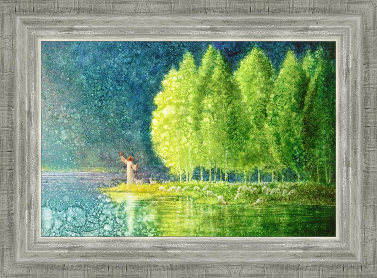 Beside Still Waters - Premium Home Decor & Wall Art for Living Room, Bedroom, Office | Calming Landscape Painting for Relaxation & Meditation Spaces