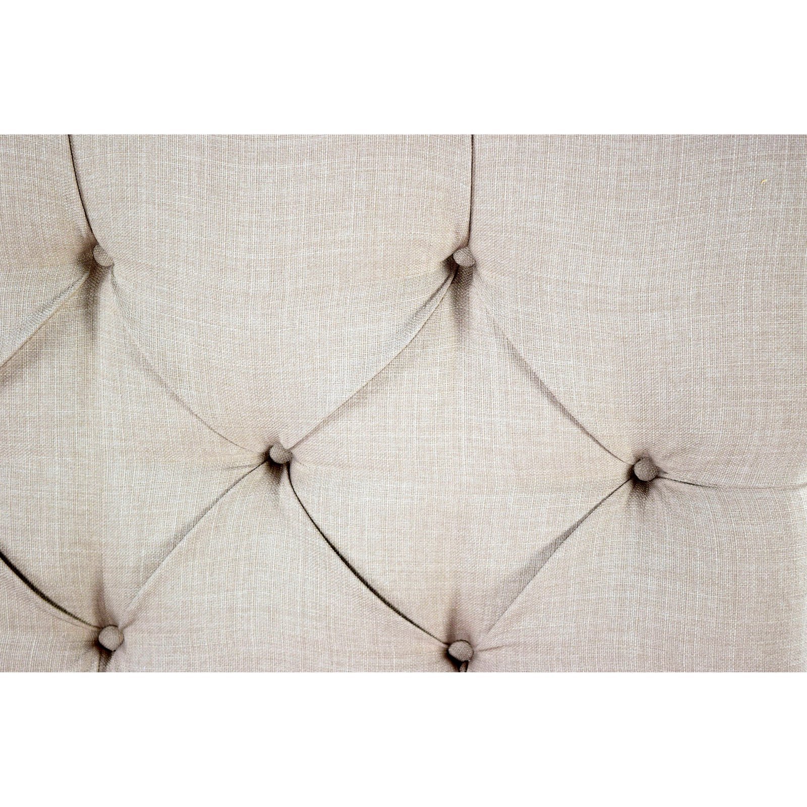 MJL Furniture Designs Jackie Collection Twin Size Headboard - Solid Wood, Padded & Diamond Tufted Upholstery, Khaki (Sachi Series) | Perfect for Bedroom Decor, Guest Rooms & Dorm Furniture