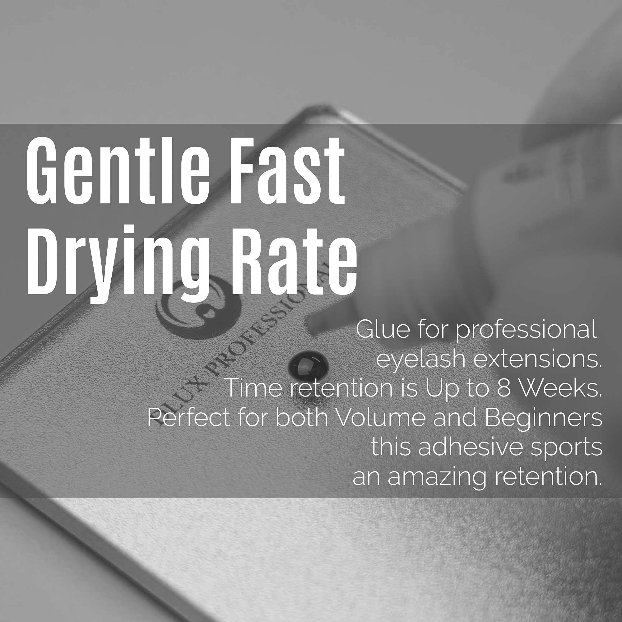 Professional Eyelash Extension Glue - Latex Free Semi-Permanent Adhesive for Individual & Volume Lashes, 8 Week Retention, 1 Second Drying Time - Perfect for Salon Use & DIY Lash Artists