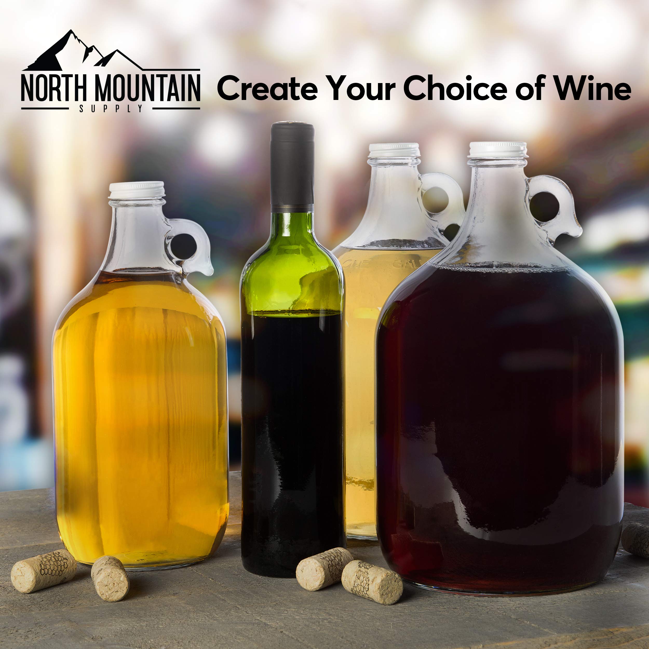 Premium 1 Gallon Fruit Wine Making Kit - 34 Piece Complete Equipment & Ingredient Set for Homemade Wine - DIY Winemaking Supplies for Grapes, Berries, Apples - Makes 30 Gallons - Perfect for Home Brewing, Gifts & Wine Enthusiasts