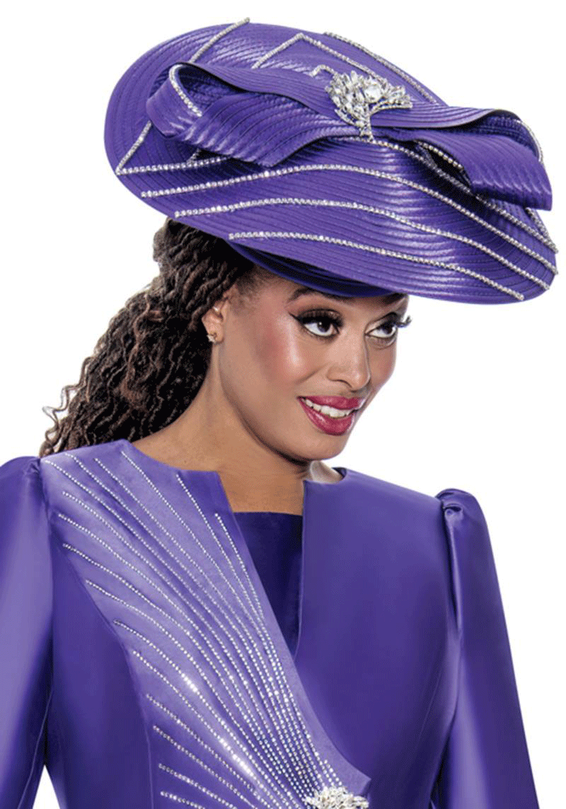 GMI Church Hat 10212 - Elegant Purple Sunday Church Hat for Women | Perfect for Easter, Weddings & Special Occasions
