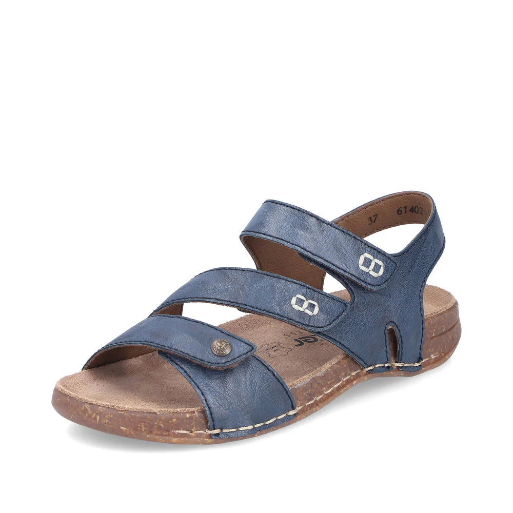 Rieker 61402 Women's Comfortable Blue Casual Shoes for Walking, Work & Everyday Wear
