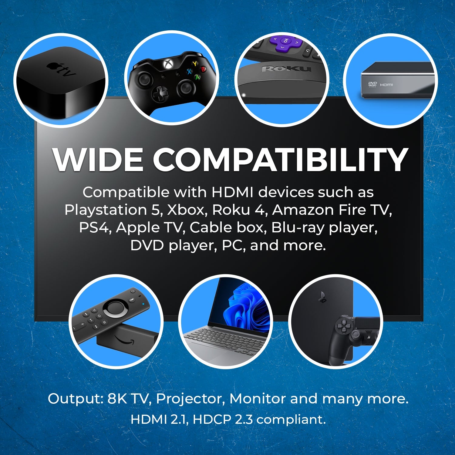 2 in 1 Out 8K HDMI Switch with HDR10+ & Dolby Vision - 4K@120Hz, HDCP 2.3, 18Gbps Bandwidth - Seamless 8K/4K Video Switching for Home Theater & Gaming Setup (BK 21)