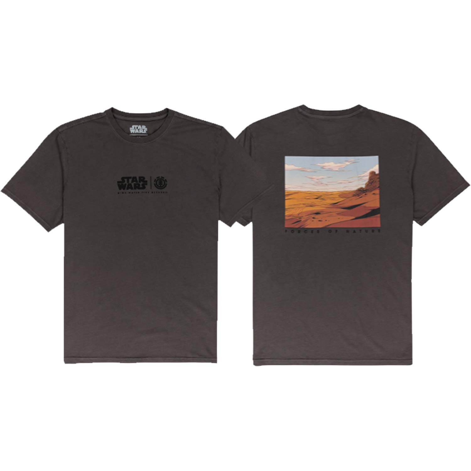 Star Wars Themed Wind T-Shirt - Element Nine Iron Charcoal Color | Perfect for Cosplay, Movie Nights & Star Wars Fans