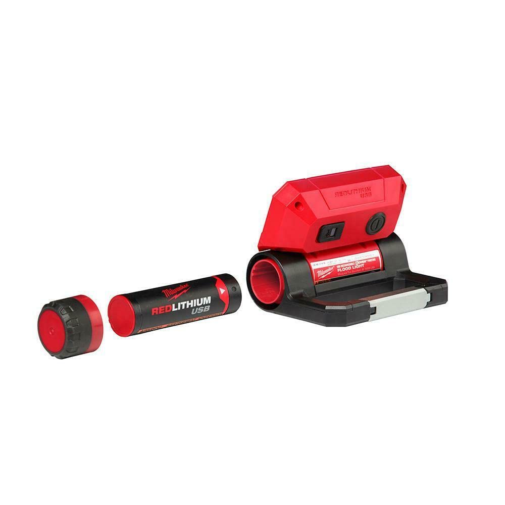 Milwaukee 2114-21 USB Rechargeable Rover Pivoting Flood Light Kit - 1000 Lumens, Adjustable Head, Job Site & Emergency Lighting for Construction, Camping, Power Outages