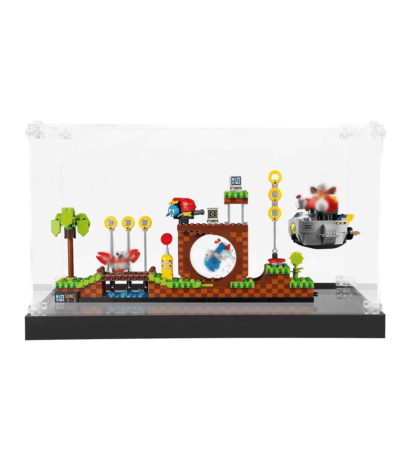 LEGO Sonic the Hedgehog Green Hill Zone 21331 Display Case - Premium Acrylic Protector for Collectible Building Sets - Perfect for Showcasing & Protecting Your LEGO Creations at Home or Office