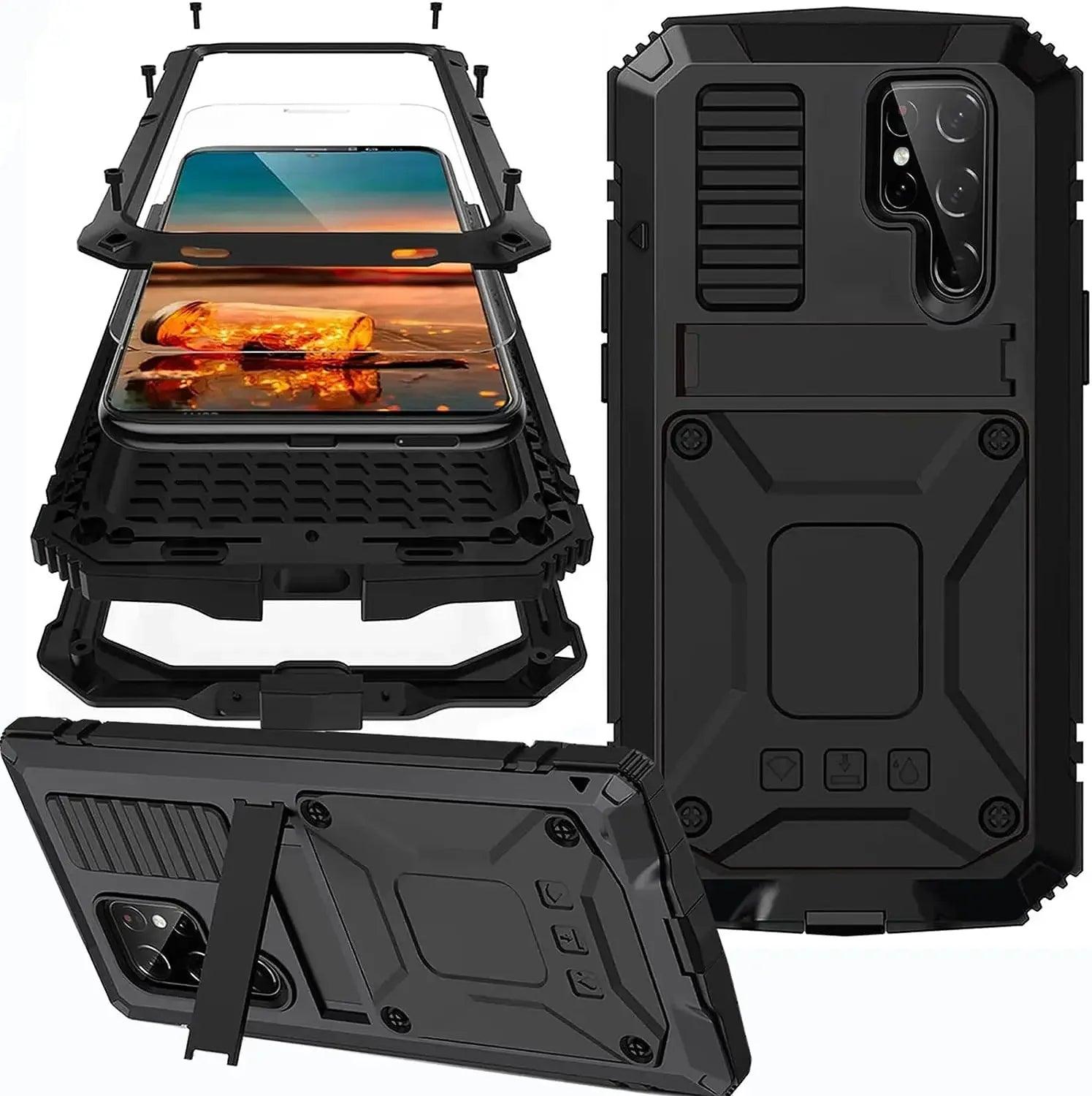 Samsung Galaxy S24 Plus Rugged Military-Grade Metal Case - Shockproof & Durable Protection for Outdoor, Work & Adventure