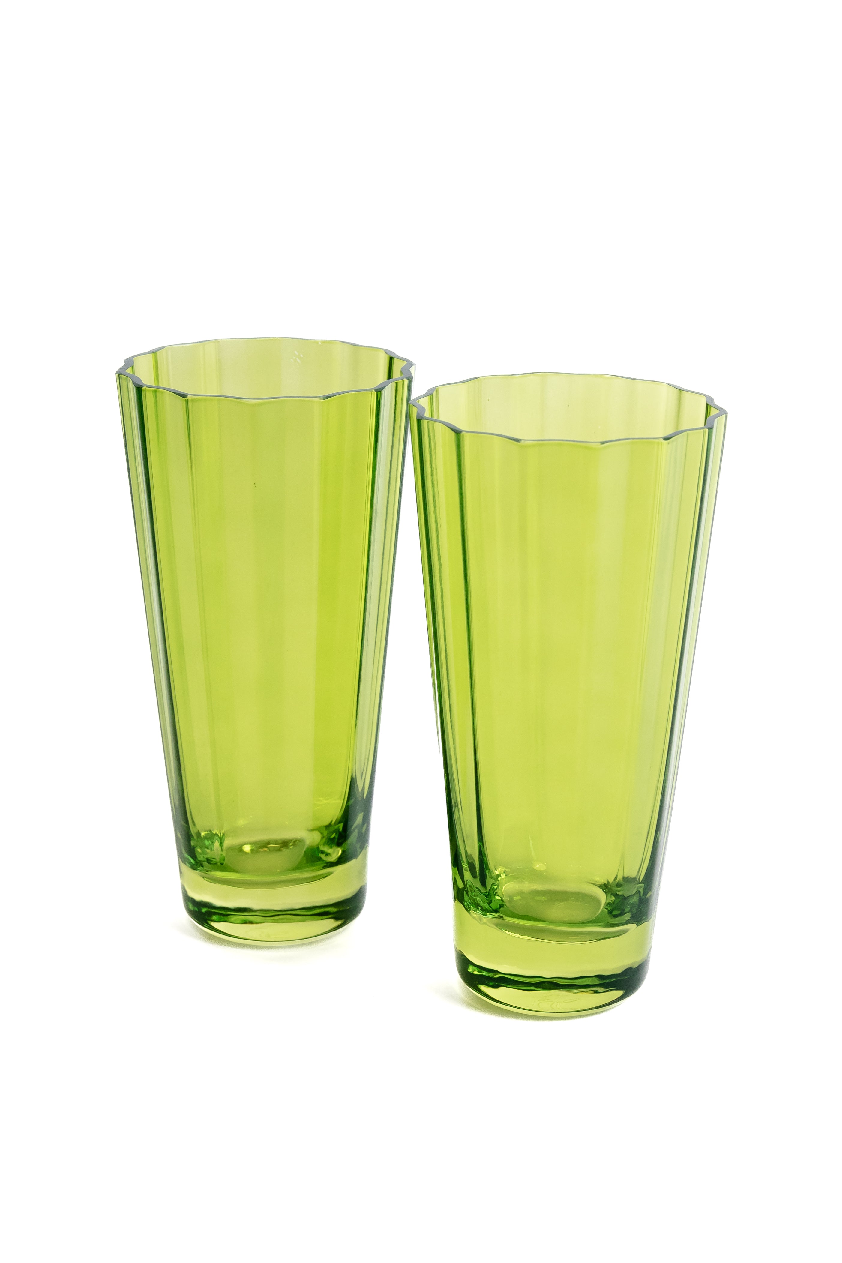 Estelle Colored Sunday Highball Glasses Set of 2 - Forest Green | Elegant Cocktail & Whiskey Drinking Glasses for Home Bar, Dinner Parties & Gifts