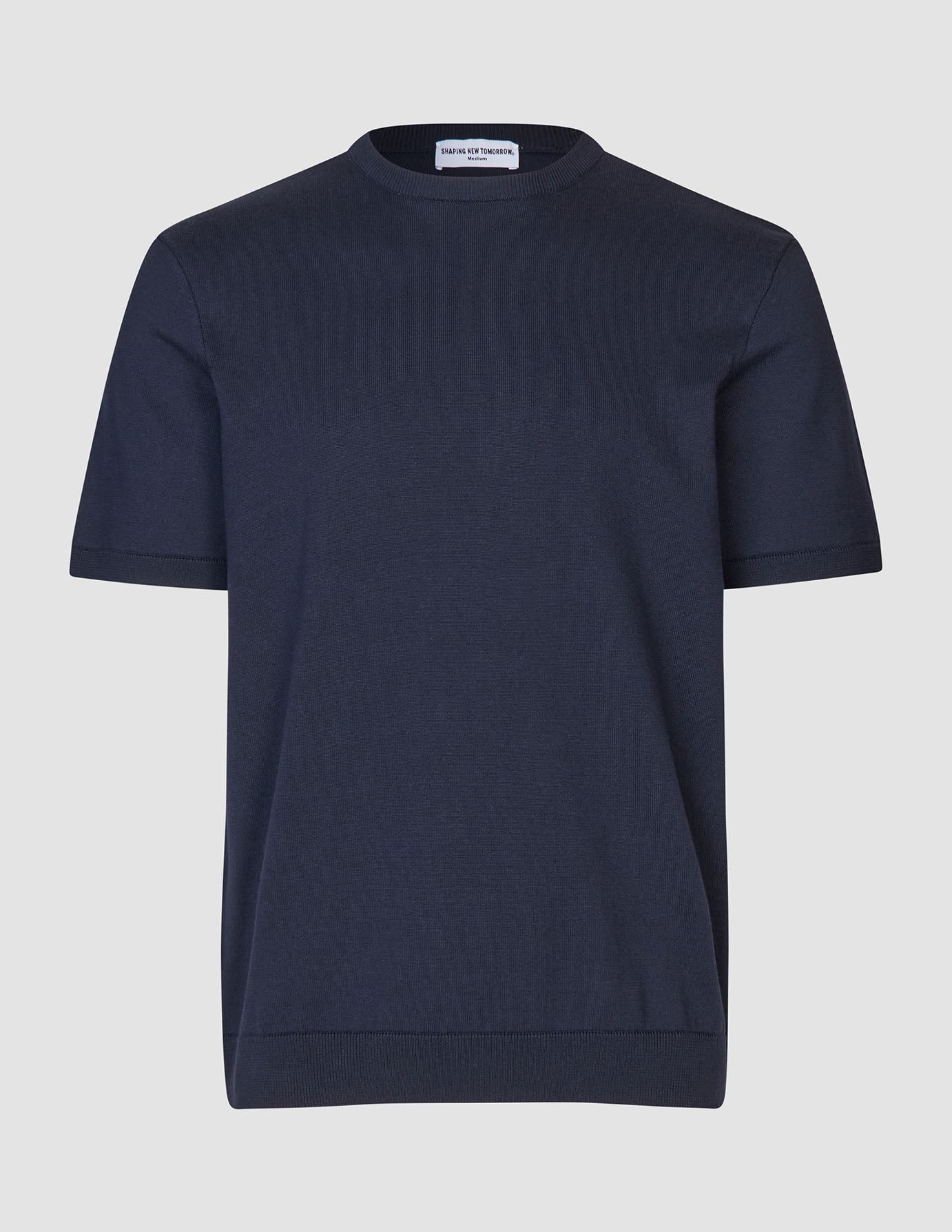 Premium Soft Cotton Knit Box Fit T-Shirt for Men - Navy Blue | Comfortable Casual Wear for Everyday & Lounge