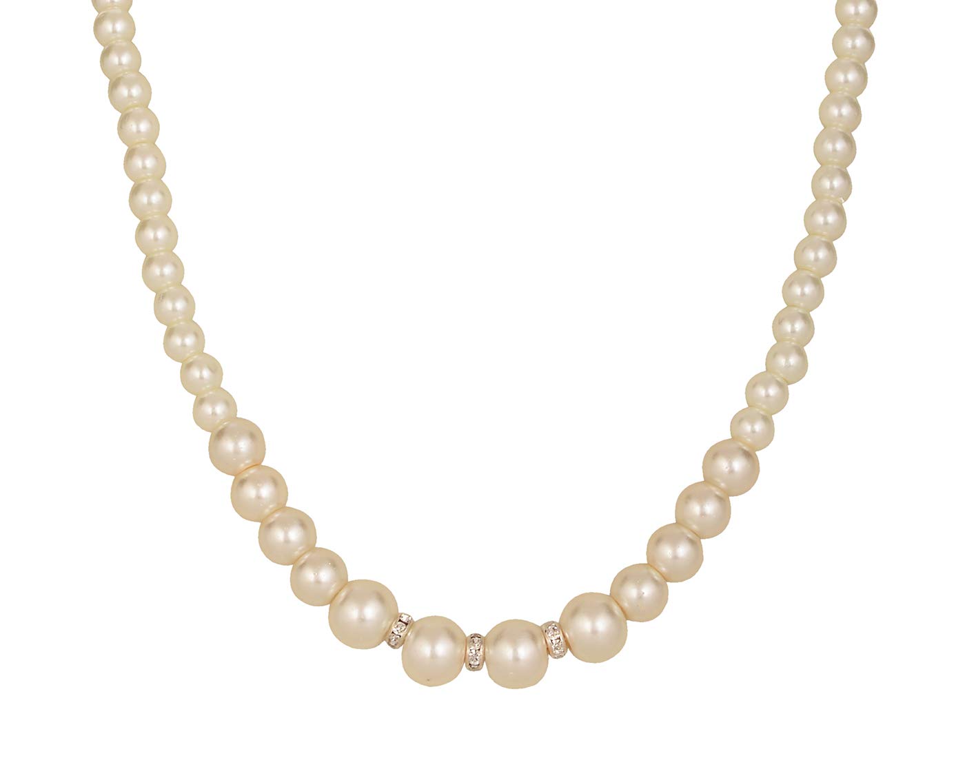 Vishaka Pearls Single Layer White Pearl Necklace for Women & Girls - Elegant Jewelry for Weddings, Parties & Special Occasions