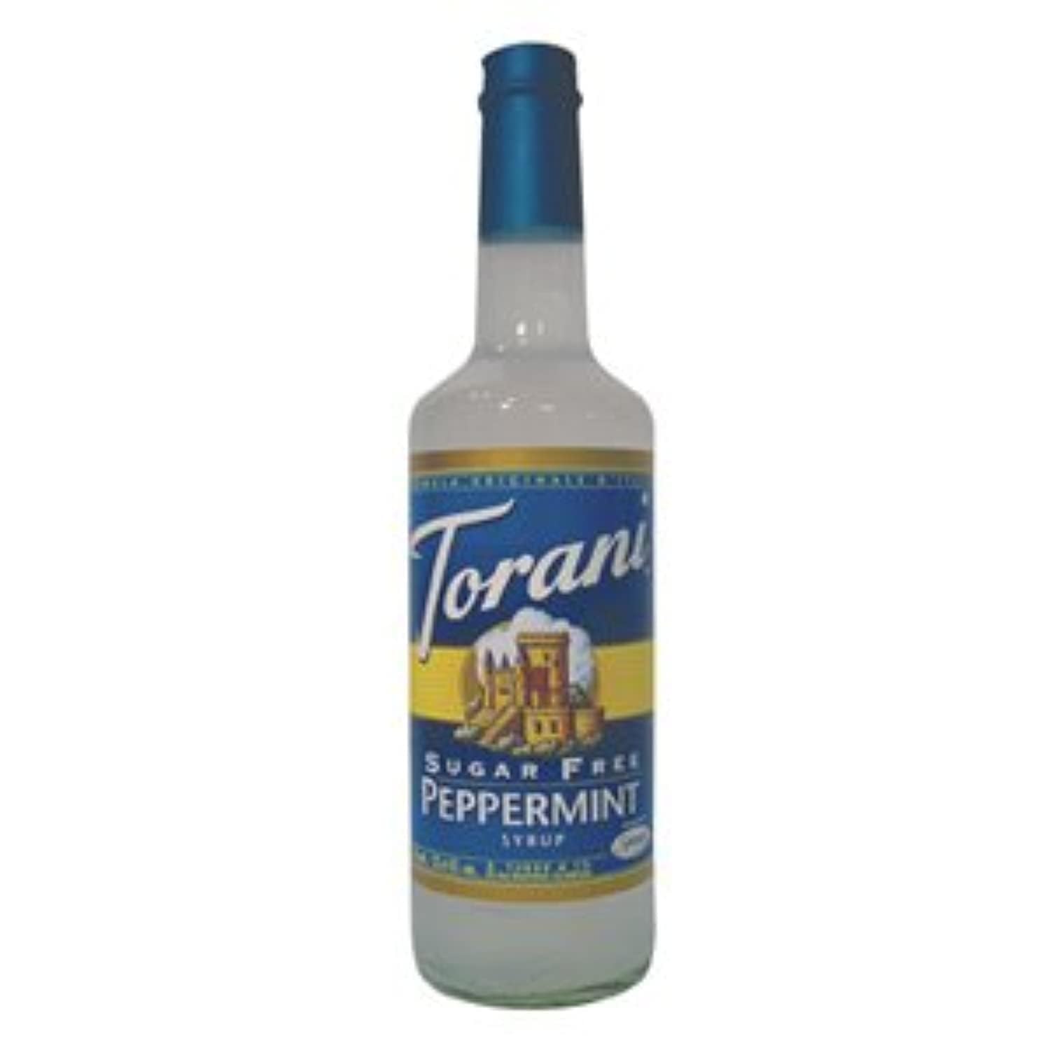 Torani Sugar Free Peppermint Syrup 750ml - Zero Calorie Coffee & Dessert Flavoring for Beverages, Baking & Cocktails