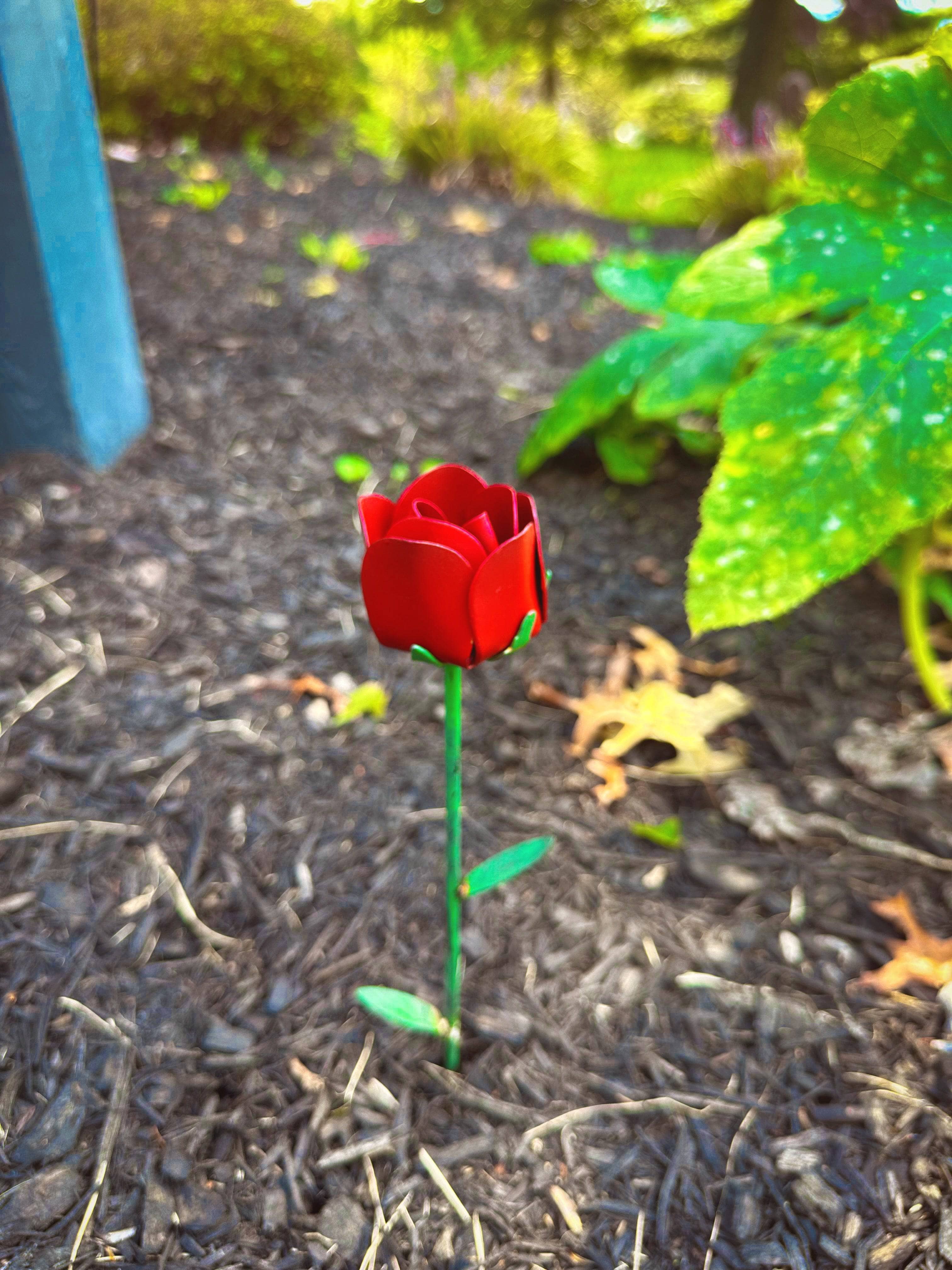 Red Rose Artificial Plant Pick - Realistic Silk Flower Stems for Home Decor, Wedding Bouquets, and DIY Floral Arrangements