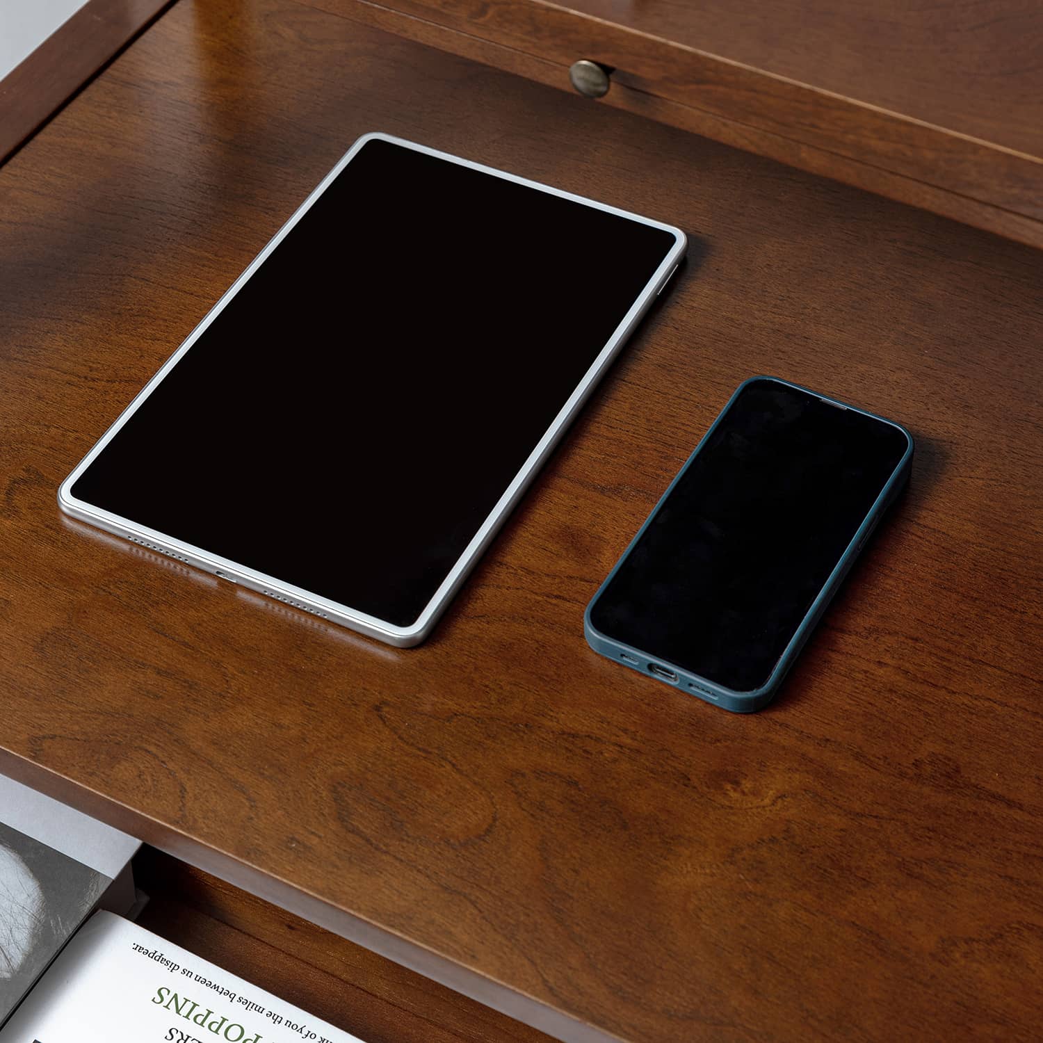 Grace 2-Drawer Nightstand with USB Charging Ports & Power Outlets - Modern Bedside Table for Bedroom, Living Room & Office Use