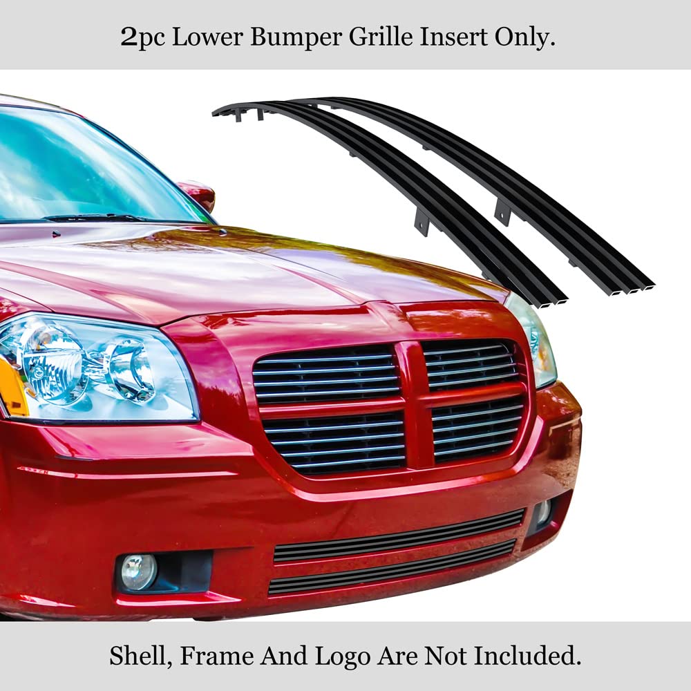 APS Compatible with Dodge Magnum 2005-2007 Lower Bumper Black Billet Front Grill Grille Insert D85036H - Upgrade Your Car's Style & Protection for Daily Driving & Car Shows