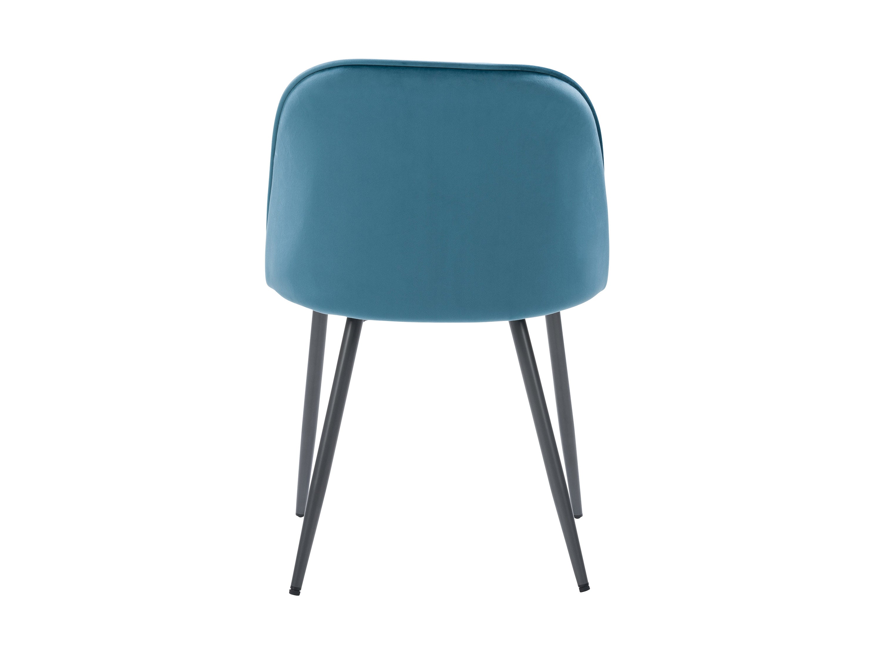 Blue Velvet Side Chair - Modern Accent Chair for Living Room, Bedroom & Office - Soft Upholstered Dining Chair with Wooden Legs - Perfect for Home Decor, Reading & Relaxing