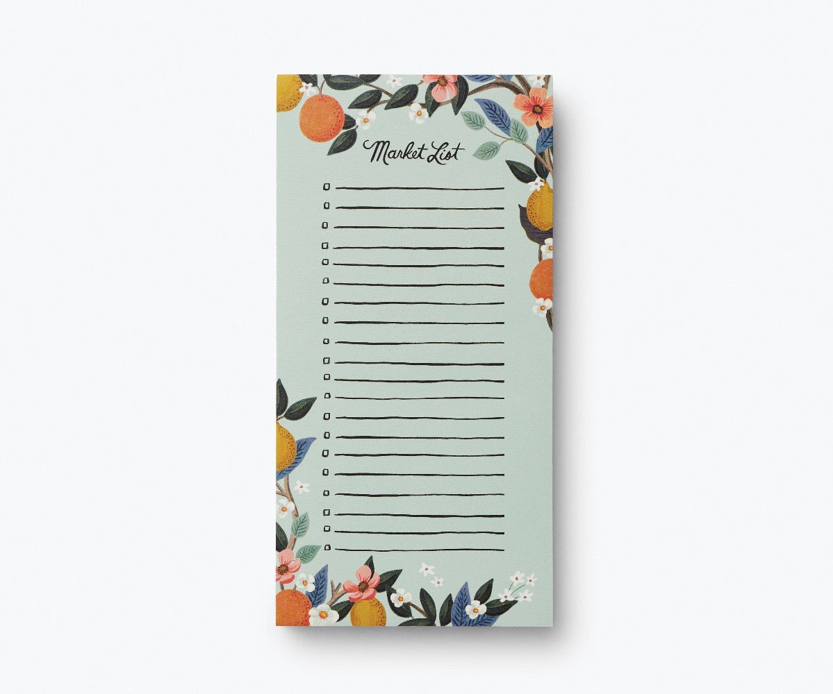 Citrus Grove Market Note Pad - Premium Spiral Notebook for Grocery Lists, Shopping & Memos - Perfect for Kitchen, Office & Home Organization