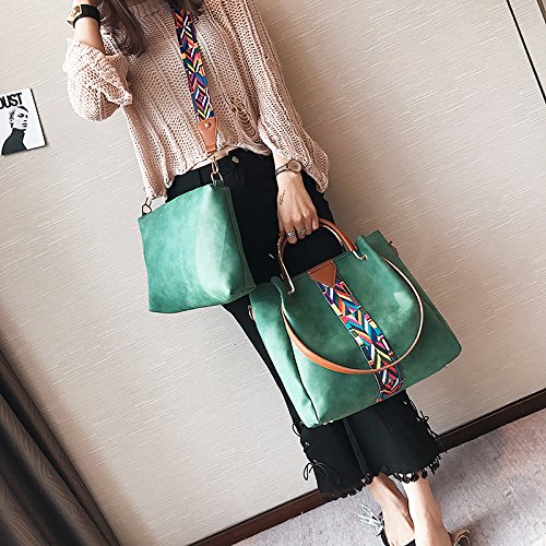 2PCS Genuine Leather Hobo Tote & Crossbody Shoulder Bags for Women - Large Fashion Handbags for Work, Travel & Everyday Use