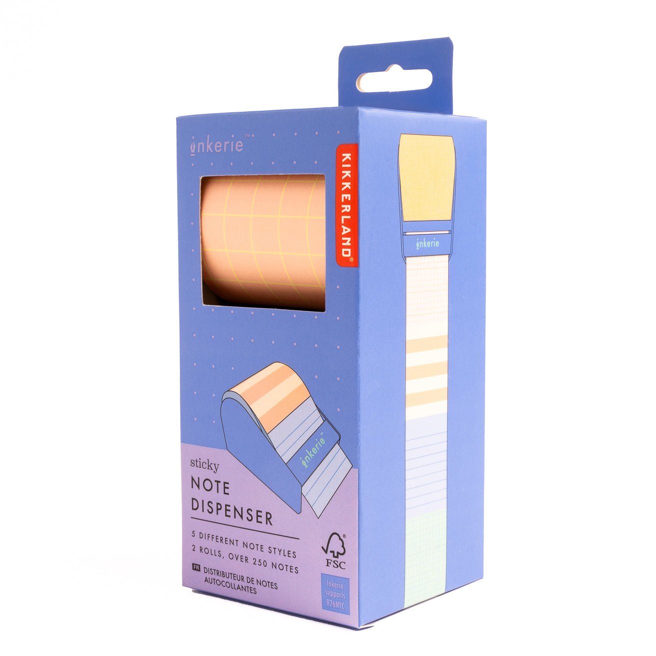 Inkerie Sticky Note Dispenser - Self-Adhesive Memo Pad Holder for Office, School & Home Organization - Desktop Note Dispenser with 3x3 Inch Sticky Notes (50 Sheets) - Perfect for Reminders, To-Do Lists & Bulletin Boards