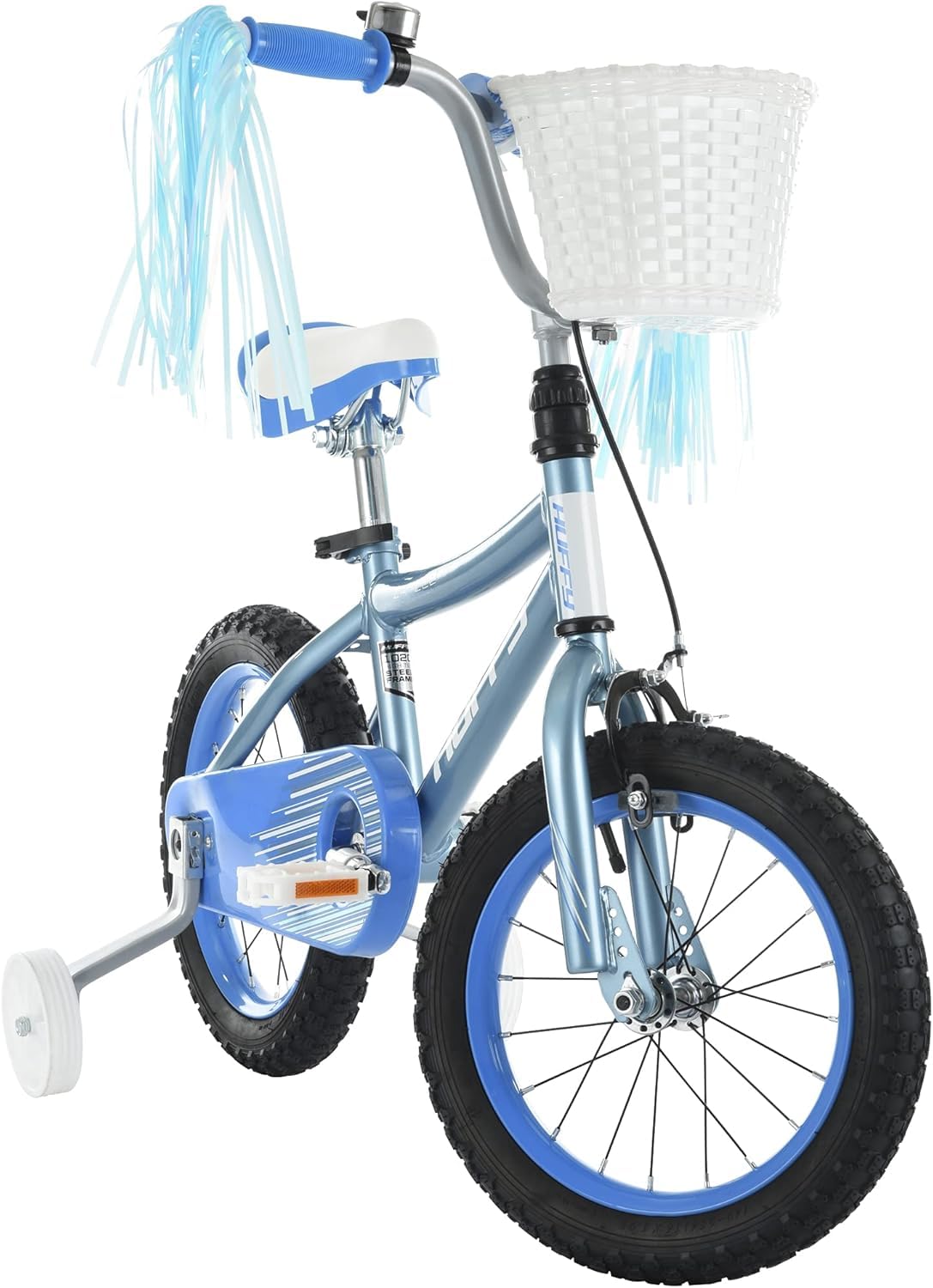 Huffy Zazzle Girls Bike for Kids with Training Wheels, Streamers, and Basket - Perfect for Beginners, Outdoor Play, and Neighborhood Rides