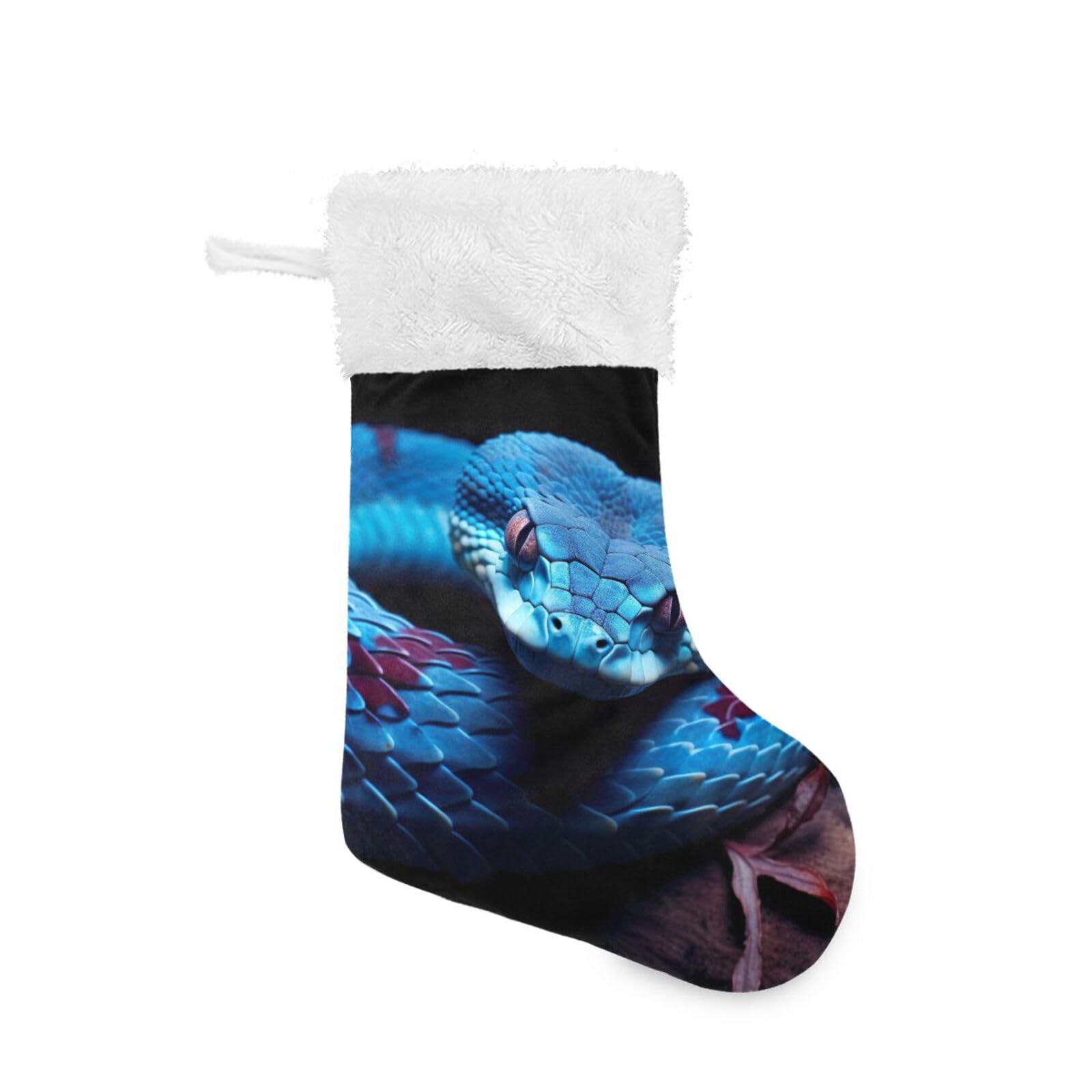 Personalized 18 Inch Corn Snake Christmas Stockings - Cute Snowflake Xmas Stocking for Holiday Decorations, Family Party & Gifts | Perfect for Fireplace Mantel, Tree Decor & Festive Home Styling