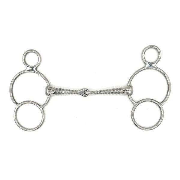 Jake Adams Corkscrew 2 Ring Bit - Stainless Steel Horse Bit for Western Riding, Training & Show - Perfect for Barrel Racing, Trail Riding & Equestrian Sports