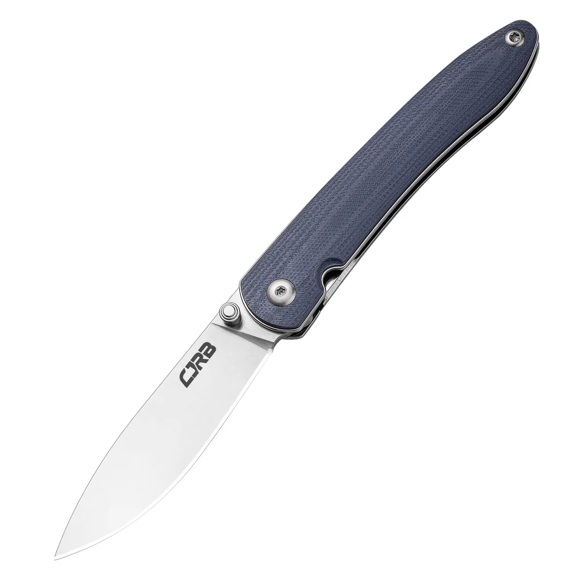 CJRB 1917 GYC Ria Linerlock Folding Knife - Satin Drop Point Blade, Gray G10 Handle - EDC Pocket Knife for Camping, Hiking & Outdoor Adventures