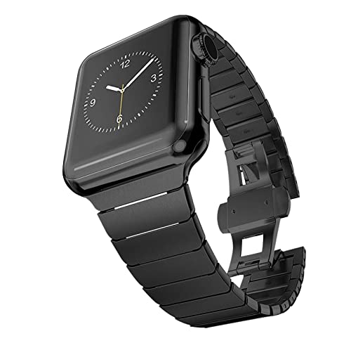 Premium Stainless Steel Apple Watch Band - Compatible with 38mm 40mm 41mm 42mm 44mm 45mm Apple Watch Series 7/6/5/4/3/SE - Business & Formal Look for Men & Women - Perfect for Office, Meetings & Professional Events
