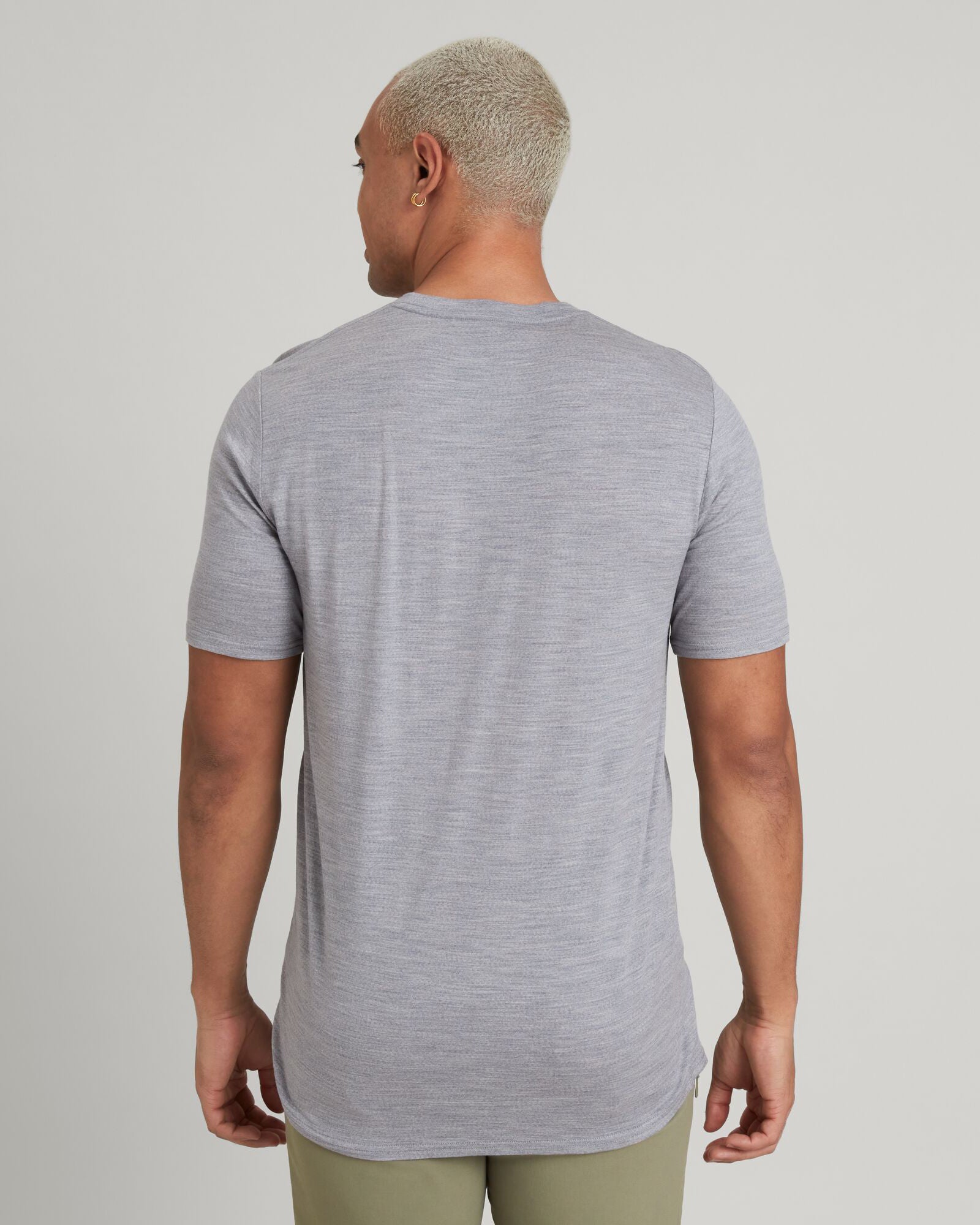 100% Merino Wool T-Shirt for Men - Mid Grey Marle | Soft & Breathable Base Layer for Hiking, Travel & Outdoor Activities