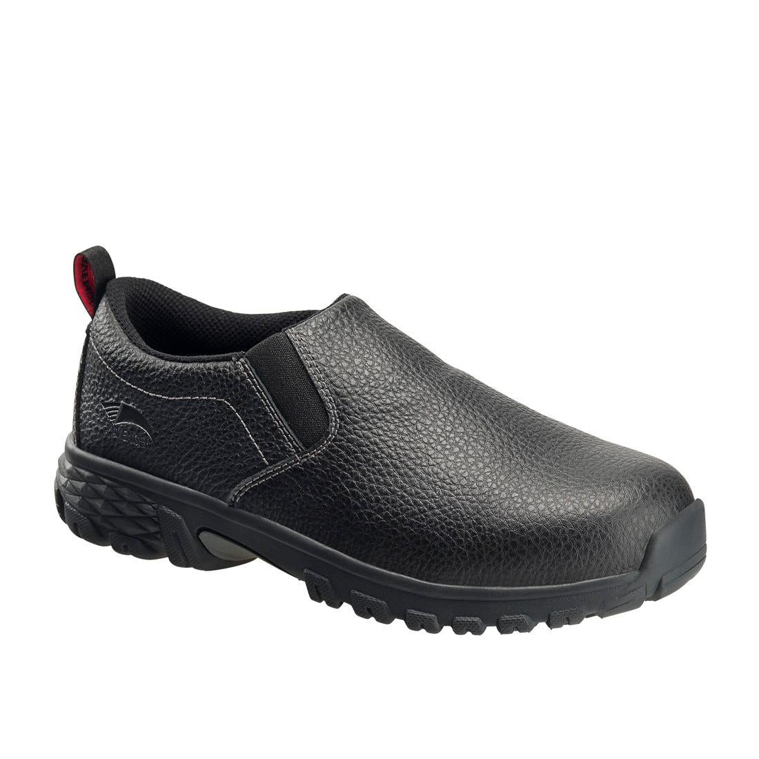 SD10 Alloy Toe Slip-On Work Shoes for Men - Lightweight Safety Shoes with Steel Toe Cap, Non-Slip Rubber Sole - Ideal for Construction, Warehouse & Industrial Work (Black)