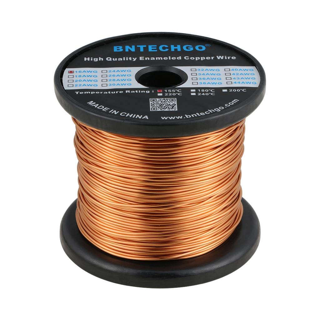 BNTECHGO 16 AWG Enameled Copper Magnet Wire - 5 lb Spool (0.0492