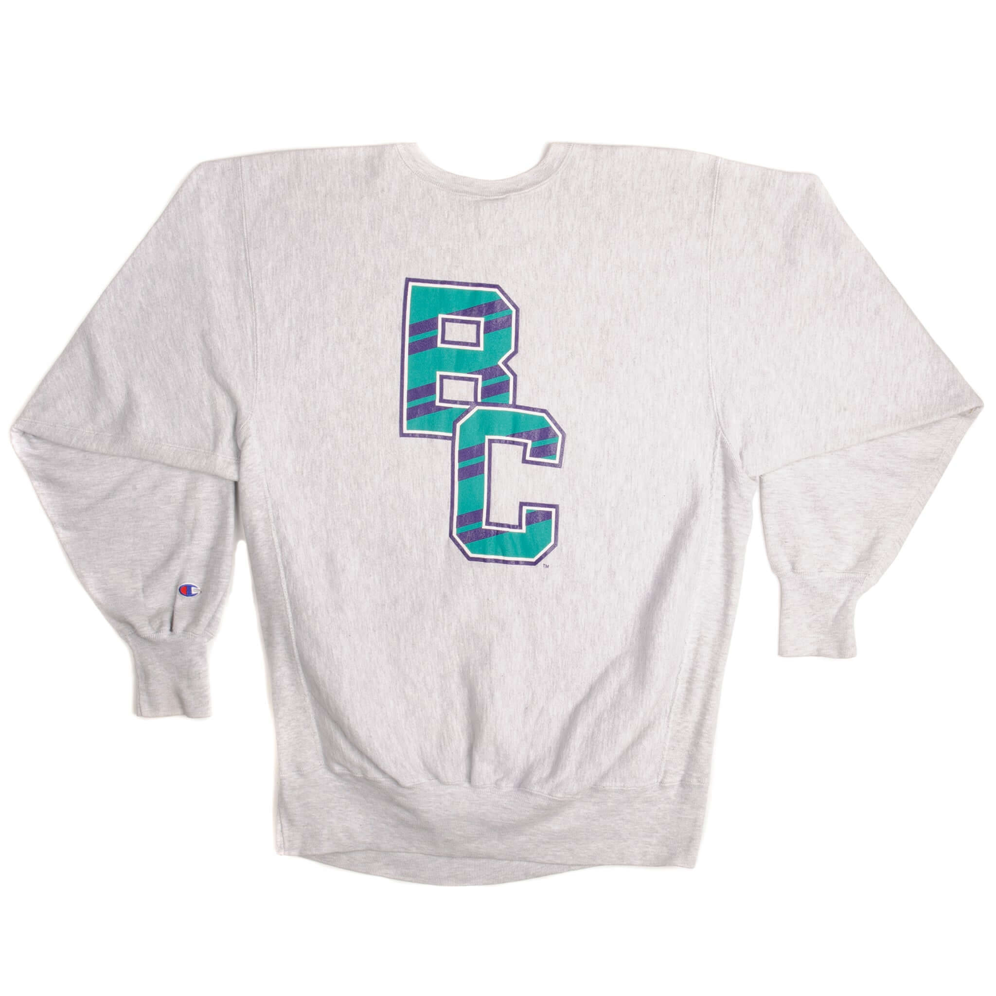 Vintage Champion Reverse Weave Boston College Sweatshirt 1990s 2XL Made in USA - Retro College Apparel for Casual Wear & Sports Fans