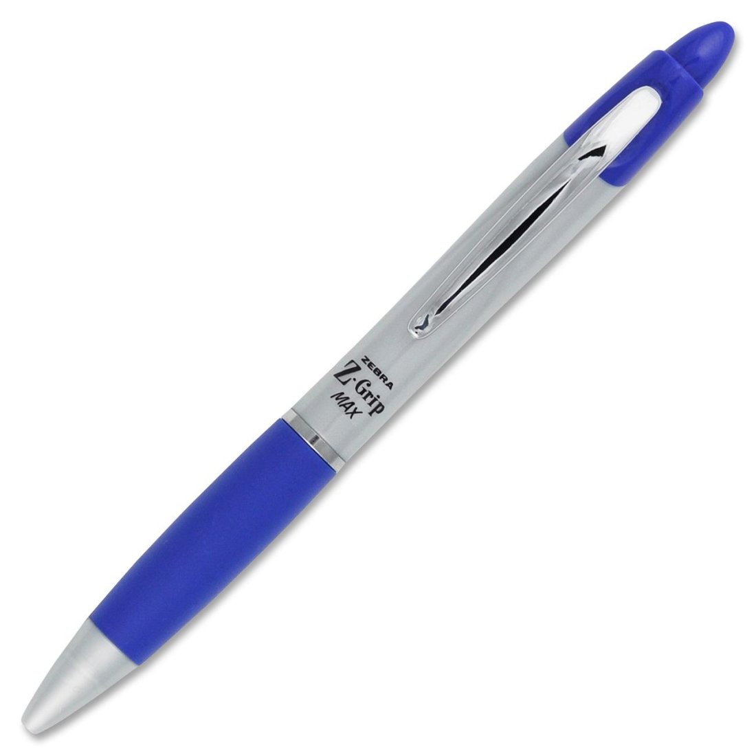 Zebra Z-grip Max Ballpoint Pen - 1mm Medium Point - Blue Ink for Office & School Use