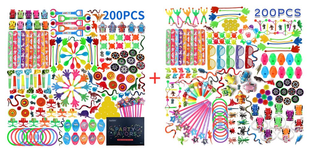 Amy&Benton 400-Piece Bulk Kids Toys Set - Classroom Prizes, Party Favors, Treasure Box Fillers & Gift Ideas for Children | Perfect for School Rewards, Birthday Parties & Goodie Bags