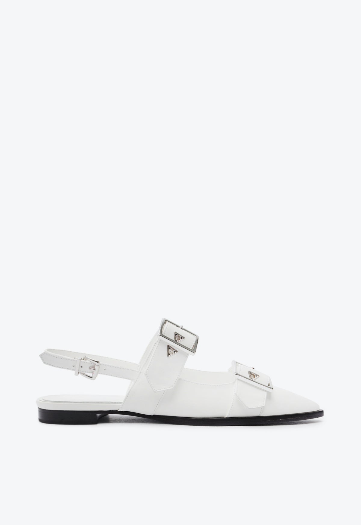 Darla Sling Leather Flat Shoes - Women's Comfortable Casual Slip-On Flats for Walking, Work & Everyday Wear