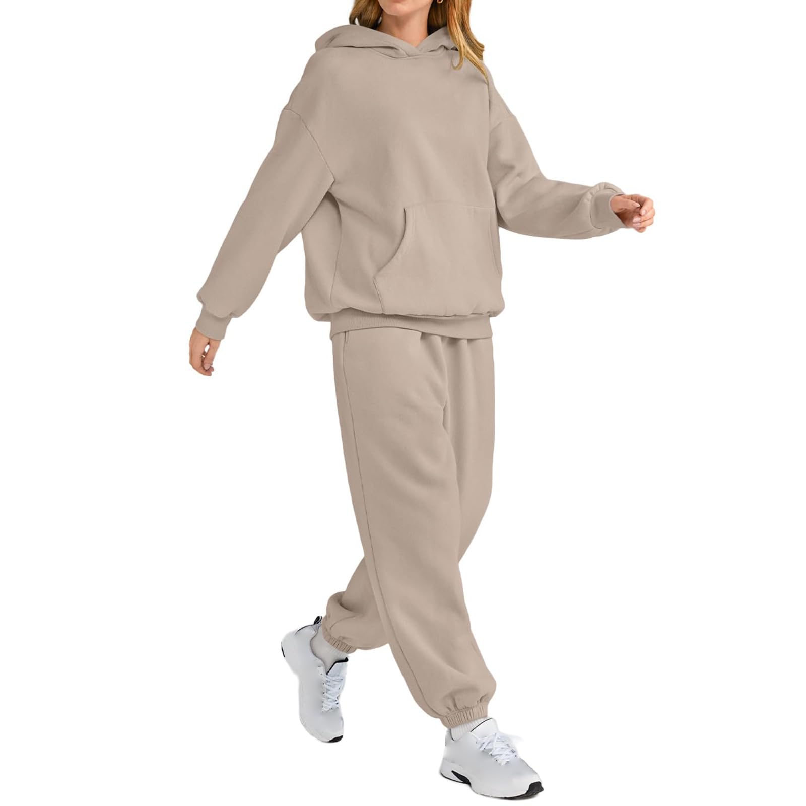 Women's 2-Piece Lounge Set - Oversized Hoodie & Sweatpants Tracksuit for Fall & Winter | Cozy Casual Outfit for Home, Gym, and Running