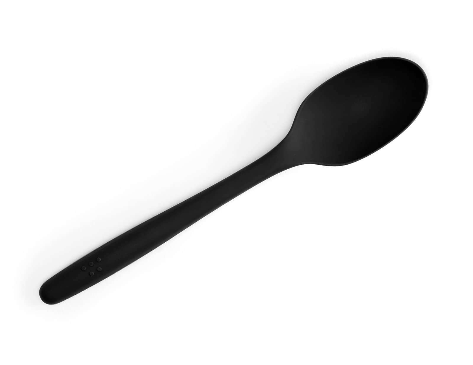 Misen Silicone Mixing Spoon - 12 Inch Large Heat Resistant Kitchen Cooking Spoon - Non-Stick, BPA-Free for Baking, Stirring, Serving - Perfect for Soups, Sauces & Non-Stick Pans (Black)