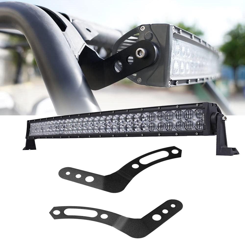 32 Inch 5D Series Straight/Curved LED Light Bar with Mounting Brackets for 2013-2021 Polaris RZR XP1000, RZR 900, S900, S1000 EPS Models - Off-Road Lighting for Night Trail Riding & Adventure Vehicles