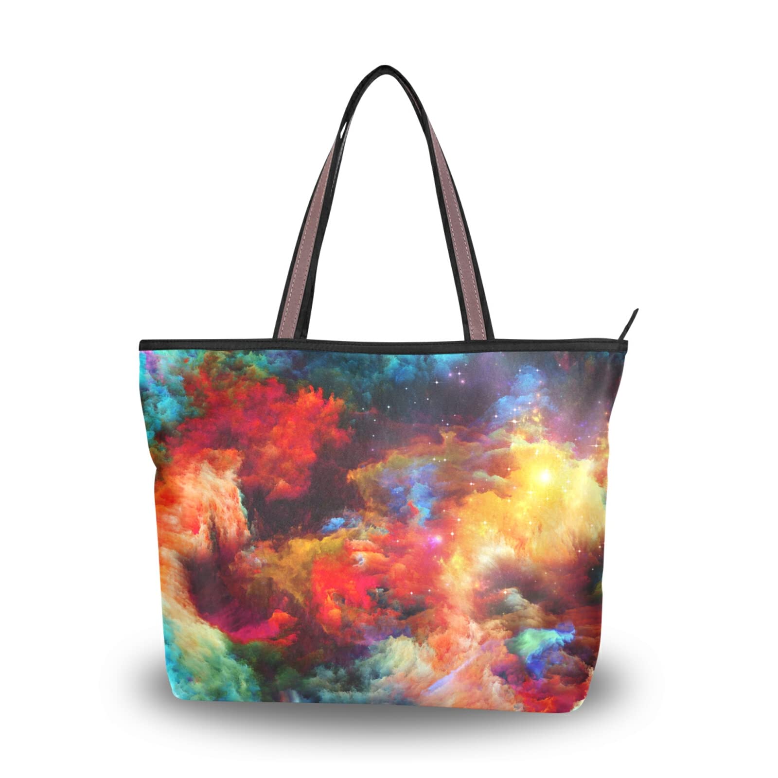 Stylish Reusable Colorful Smoke Tote Bag for Women - Fashion Shoulder Handbag, Durable Beach Tote for Travel, Shopping & Daily Use