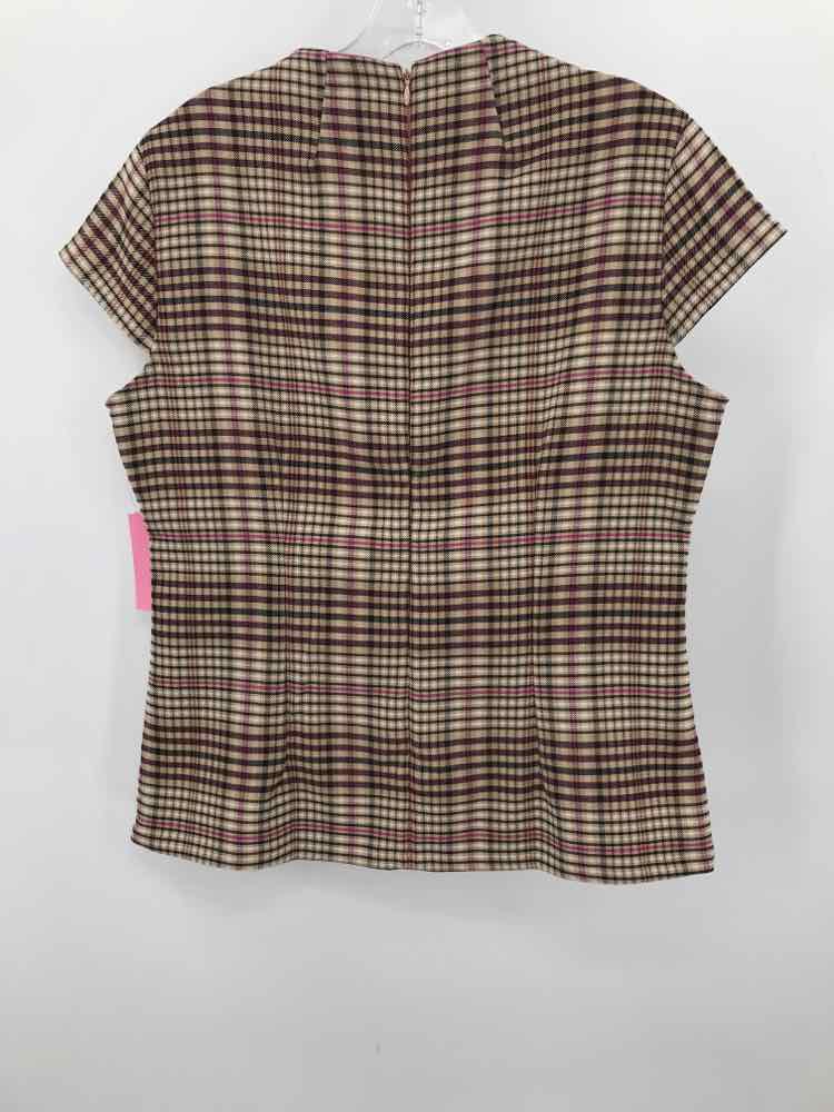 Pre-Owned Ann Taylor Tan Blouse Size 8 - Women's Office Wear & Casual Chic Top for Work & Everyday Outfits