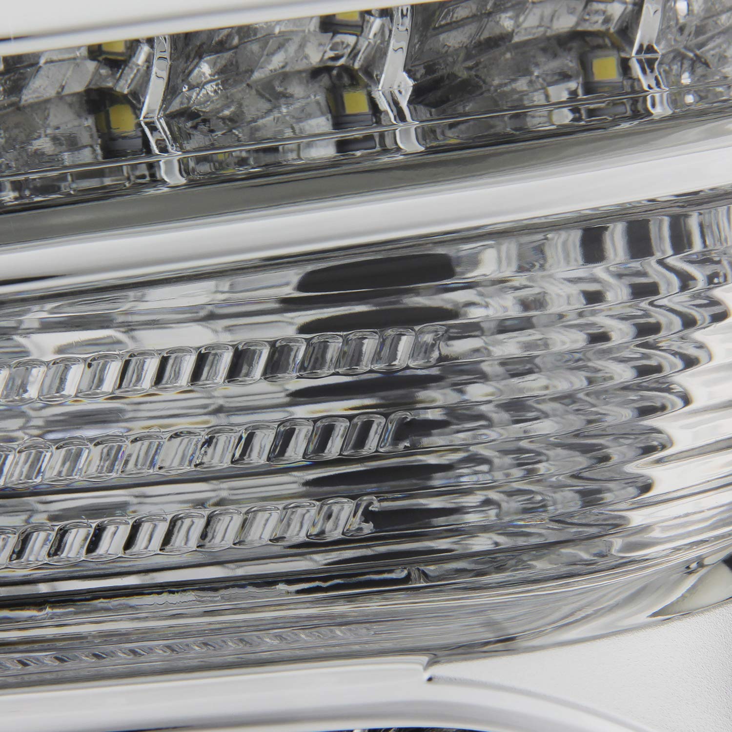 AKKON LED Light Bar for 2011-2014 Chrysler 300 Sedan - Halogen Replacement with Chrome Bezel Projector Headlights (Pair) | Upgrade Your Car Lighting for Night Driving & Enhanced Visibility