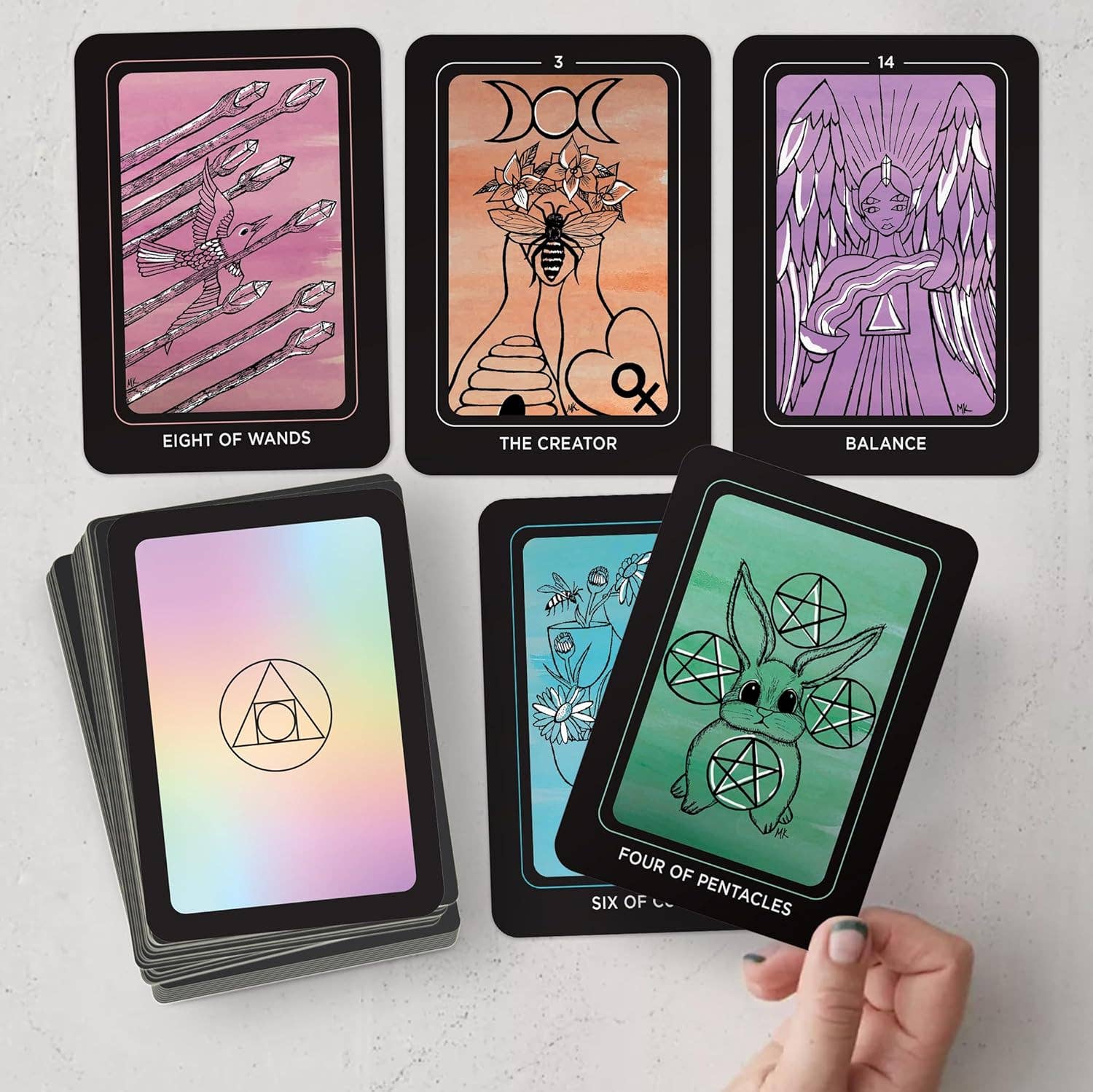 Dreamers Tarot Deck by Marcella Kroll - 78-Card Mystical Tarot Set with Guidebook for Divination, Self-Discovery & Spiritual Growth | Perfect for Beginners & Professional Readers
