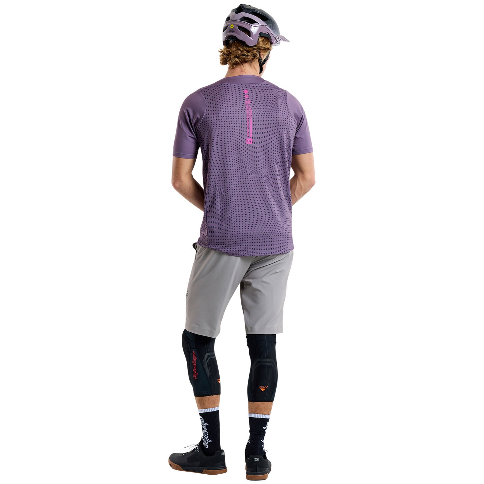 Skyline Short Sleeve Jersey Radioscape Deep Purple - Men's Athletic Performance Shirt for Running, Cycling & Outdoor Sports