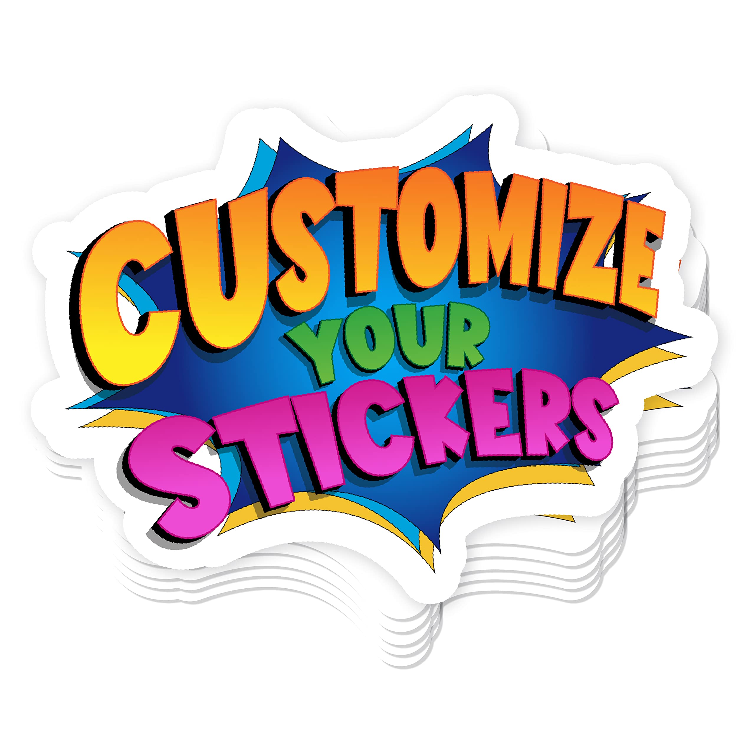 Custom Business Logo Stickers - 1000 Pack Waterproof Laminated Labels - Personalized Die-Cut Stickers (6