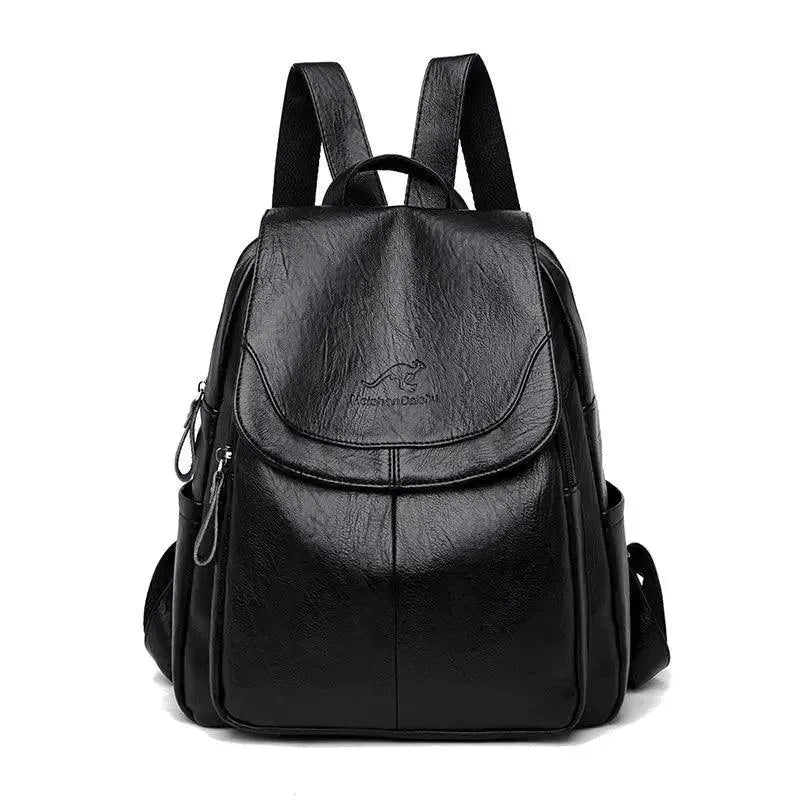 Vintage Soft Leather Women's Backpack - Stylish & Durable Travel Bag for Work, College & Everyday Use