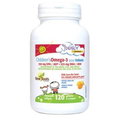 New Roots Children's Omega 3 Chewable Softgels - 120 Count | DHA & EPA Supplement for Kids Brain Development & Immune Support | Perfect for Picky Eaters & School Lunchboxes